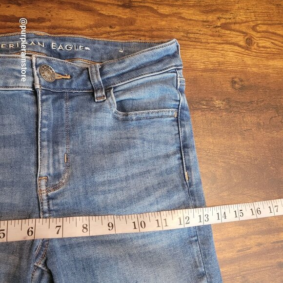 American Eagle Jeans 4 S Jegging Mid Rise Next Level Stretch Medium Light Wash - Picture 9 of 14